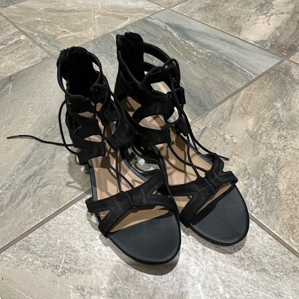 Gladiator Black Strappy Women's Sandals